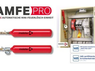 VdS-R- AMFE Pro Cert Löschanlage Größe 0 von Meister Brandschutz GmbH & Co. KG